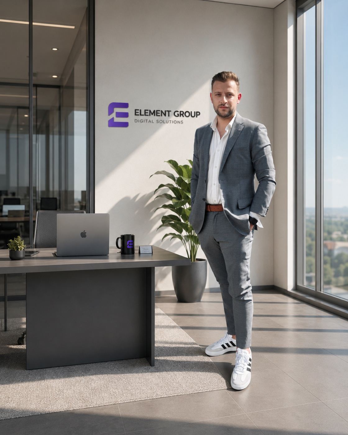 Ricardo Jorge no escritório da Element Group